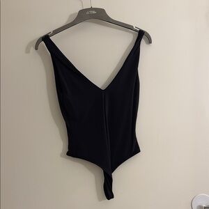 Babaton Black V-Neck Bodysuit